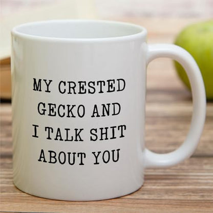 Funny Crested Gecko Lover or Humorous Gift for | Ceramic Coffee Mug | 11 OZ