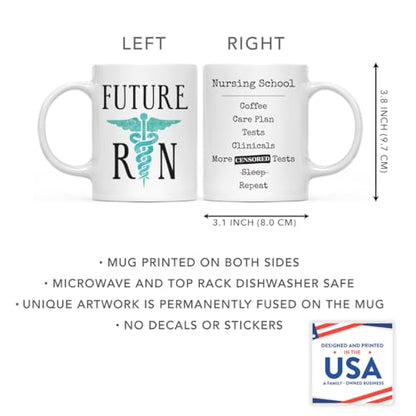 Graduation Gift Future RN Nursing School Care | Ceramic Coffee Mug | 11 OZ