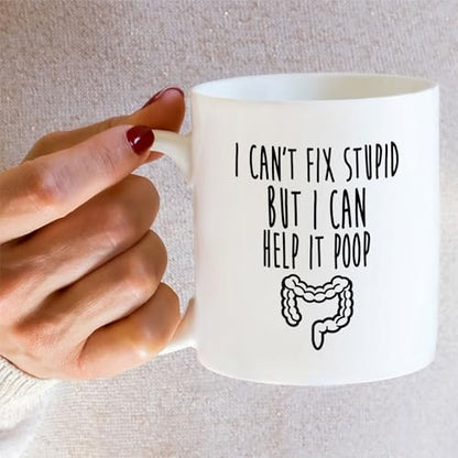 Funny Gastroenterologist or Intestines I Can | Ceramic Coffee Mug | 11 OZ