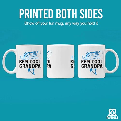 Reel Cool Grandpa Fishing Gifts For Men From | Ceramic Coffee Mug | 11 OZ