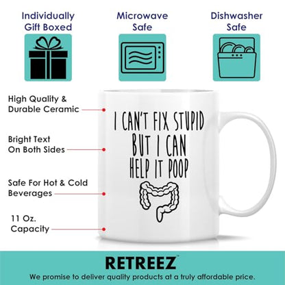 Funny Gastroenterologist or Intestines I Can | Ceramic Coffee Mug | 11 OZ