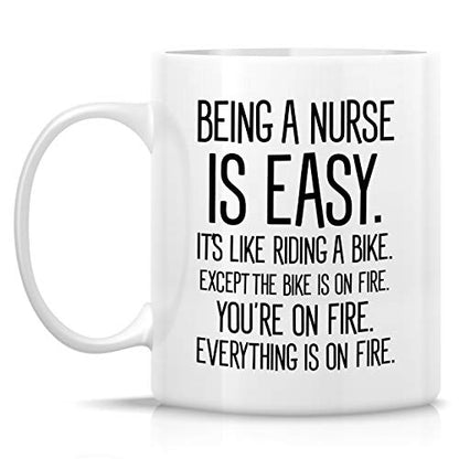 Funny Being a Nurse is Easy Sarcasm | Ceramic Coffee Mug | 11 OZ