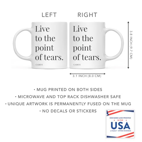 Motivational Inspirational Quote Gift Live to | Ceramic Coffee Mug | 11 OZ