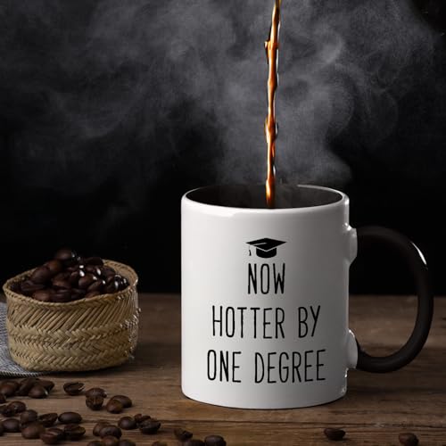 Veracco Funny Gift Graduation Now Hotter By | Ceramic Coffee Mug | 11 OZ