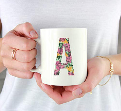 Gift Tropical Monstera Palm Leaves Bright | Ceramic Coffee Mug | 11 OZ