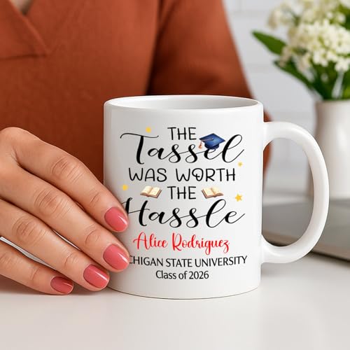 The Tassel Was Worth Hassle Personalized | Customised Coffee Mug | 11 OZ
