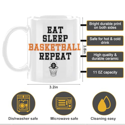 Basketball Gifts for Men with Handle Novelty | Ceramic Coffee Mug | 11 OZ