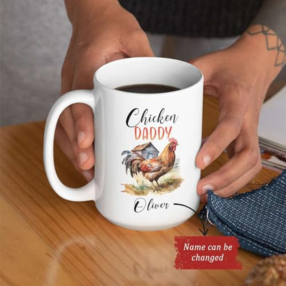 Customized Chicken Daddy Accent With Name | Customised Coffee Mug | 11 OZ