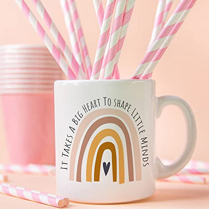 Fatbaby Teacher It Takes A Big Heart To Shape | Ceramic Coffee Mug | 11 OZ