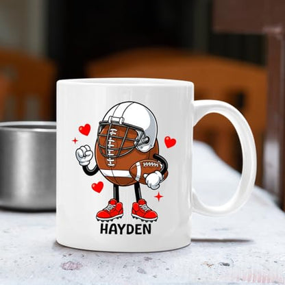 Football Player Gift For Sport Lovers Him | Customised Coffee Mug | 11 OZ