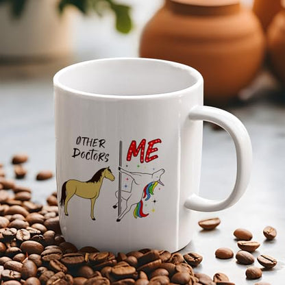 Veracco Other Doctors Vs Me Unicorn Funny | Ceramic Coffee Mug | 11 OZ