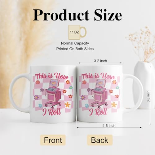 DYJYBMY This How I Roll Funny Ultrasound | Ceramic Coffee Mug | 11 OZ