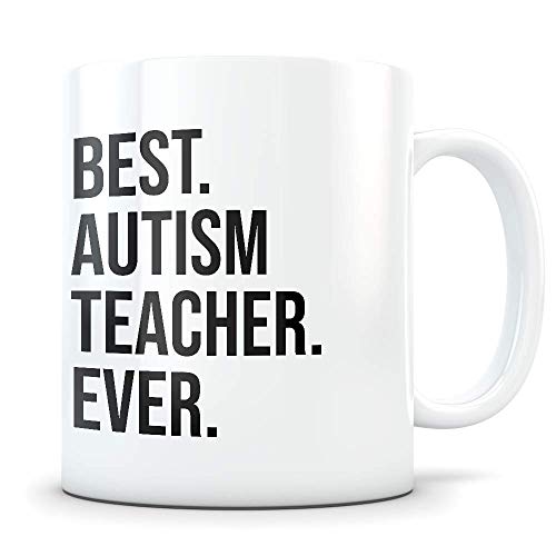 Funny Autism Teacher Gifts Best ASD Thank You | Ceramic Coffee Mug | 11 OZ