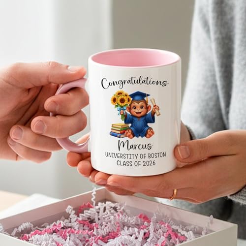 Monkey Graduation Personalized | Customised Coffee Mug | 11 OZ