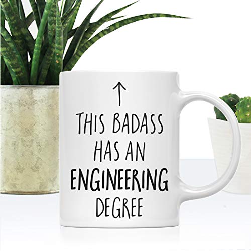 Graduation Gift This Badass Has a Engineering | Ceramic Coffee Mug | 11 OZ