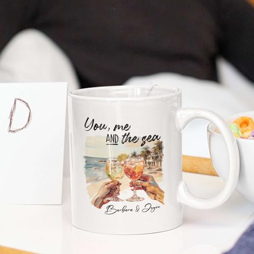 You Me And The Sea Personalized Beach | Customised Coffee Mug | 11 OZ