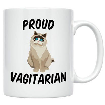 Funny LGBT Proud Vagitarian Lesbian Idea for | Ceramic Coffee Mug | 11 OZ