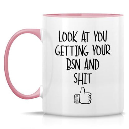 Funny Nurse BSN Bachelor of Science in Funny | Ceramic Coffee Mug | 11 OZ