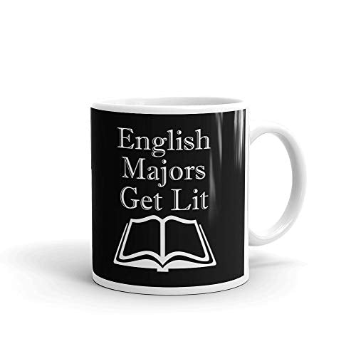 English Majors Get Lit Graduation Office Work | Ceramic Coffee Mug | 11 OZ