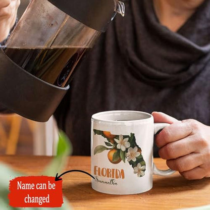 Novelty Featuring US State Design | Customised Coffee Mug | 11 OZ