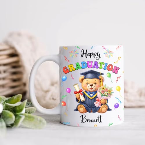 Personalized Happy Graduation Accent with | Customised Coffee Mug | 11 OZ