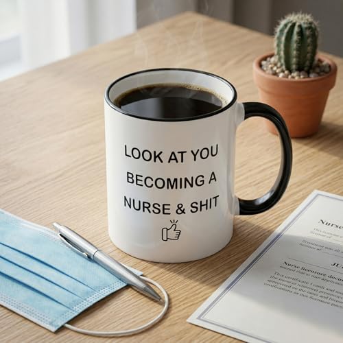 Funny Nurse Gifts for Women Nursing Student | Ceramic Coffee Mug | 11 OZ