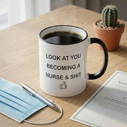 Funny Nurse Gifts for Women Nursing Student | Ceramic Coffee Mug | 11 OZ