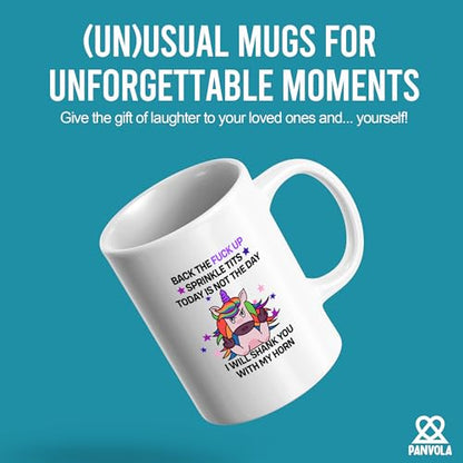 Back The Fuck Up Sarcastic Gifts Office | Ceramic Coffee Mug | 11 OZ