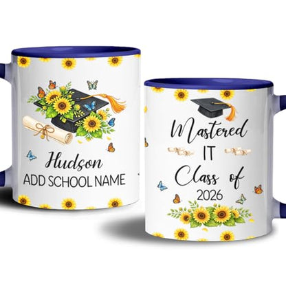 Custom Mastered It Class of 2026 with Name | Customised Coffee Mug | 11 OZ