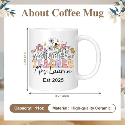 Elemtansy Personalized Teacher Appreciation | Customised Coffee Mug | 11 OZ