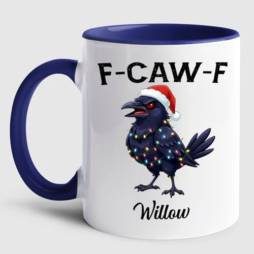 Caw-F Crow Accent Custom Humor Gift For | Customised Coffee Mug | 11 OZ