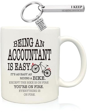 Funny Accountant Gifts Being an is Easy | Ceramic Coffee Mug | 11 OZ