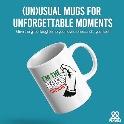 I m The Boss Capiche Italian Italy Gifts From | Ceramic Coffee Mug | 11 OZ