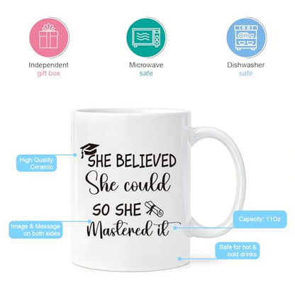 She Believed Could So Mastered It Masters | Ceramic Coffee Mug | 11 OZ