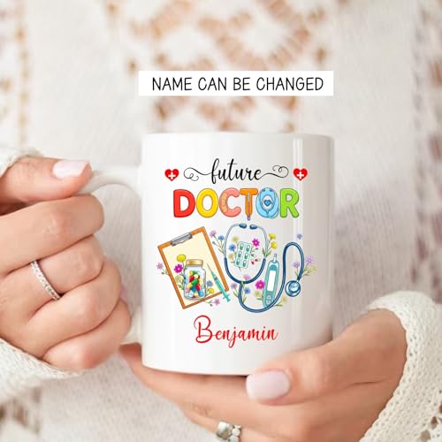 Personalized Name Future Doctor Accent | Customised Coffee Mug | 11 OZ