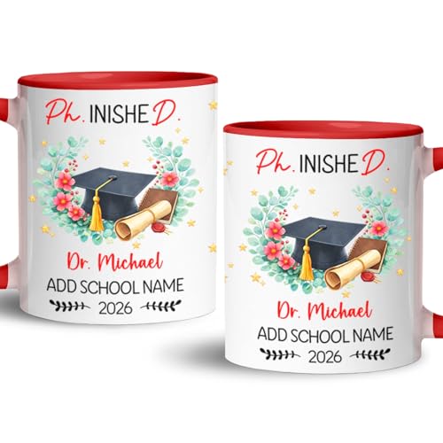 Personalized Phinished Graduation Custom | Customised Coffee Mug | 11 OZ