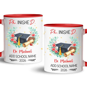 Personalized Phinished Graduation Custom | Customised Coffee Mug | 11 OZ