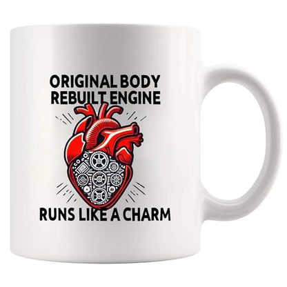 Original Body Rebuilt Engine Recovery Gifts | Ceramic Coffee Mug | 11 OZ