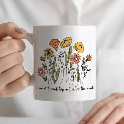 Christian Friendship a Sweet Refreshes the | Ceramic Coffee Mug | 11 OZ