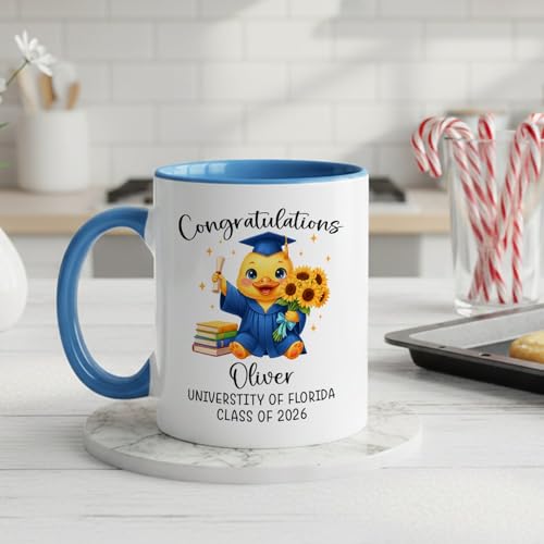 Congrats Duck Grad Accent Gifts For Him Her | Customised Coffee Mug | 11 OZ