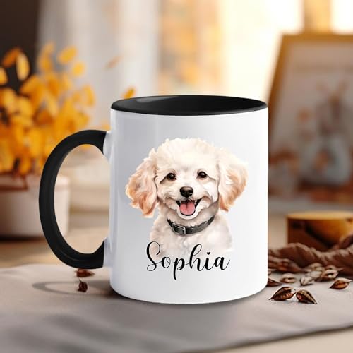 Personalized Poodle Puppy Poodles Accent | Customised Coffee Mug | 11 OZ