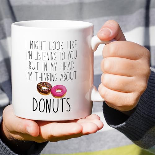 Funny Donut Lover Cute Gift or Humorous for | Ceramic Coffee Mug | 11 OZ