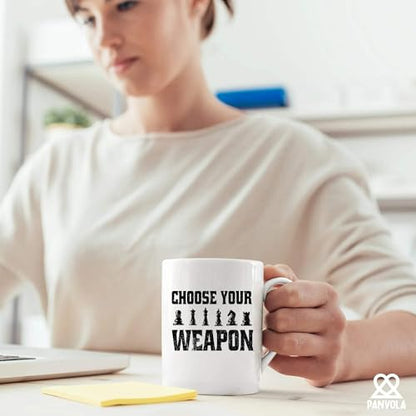 Choose Your Weapon Chess Player Gifts For | Ceramic Coffee Mug | 11 OZ