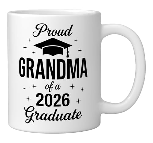 Proud Grandma of a 2026 Graduate Class Senior | Ceramic Coffee Mug | 11 OZ