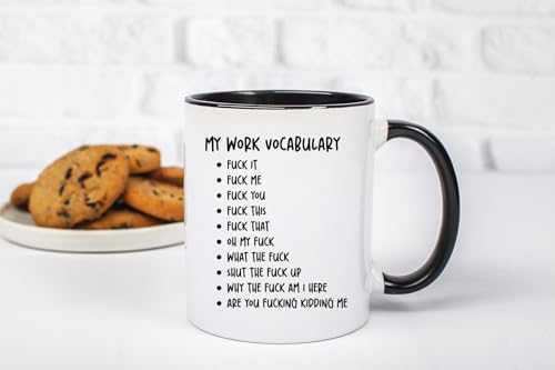 My Work Vocabulary Funny Coworker Birthday | Ceramic Coffee Mug | 11 OZ
