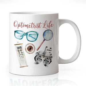 Optometrist Life Eye Doctor Glasses Chart | Ceramic Coffee Mug | 11 OZ