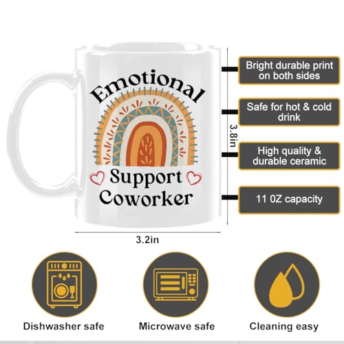 Emotional Support Office Coworker Gifts for | Ceramic Coffee Mug | 11 OZ