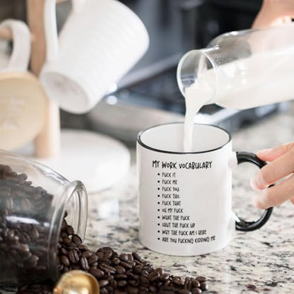 My Work Vocabulary Funny Coworker Birthday | Ceramic Coffee Mug | 11 OZ