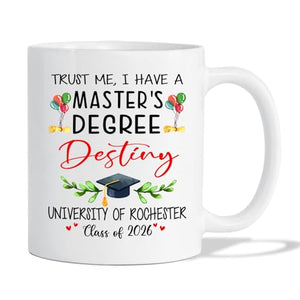 Personalized Graduation Travel Gifts Trust | Customised Coffee Mug | 11 OZ
