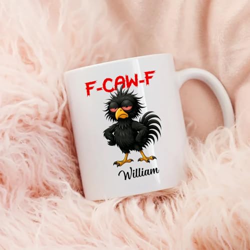 Customized Name Crow Humor Gift For | Customised Coffee Mug | 11 OZ